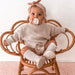 Stickad Tröja – Amba Unisex, Vit/Svart/Blå/Rosa/Grön/Grå/Brun, Bomull, Storlek 0–6 år