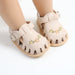 Babysandaler med Blombroderi – Little Steps Flickor, Svart/Rosa/Beige/Grön/Vit, Storlek 0–2 år