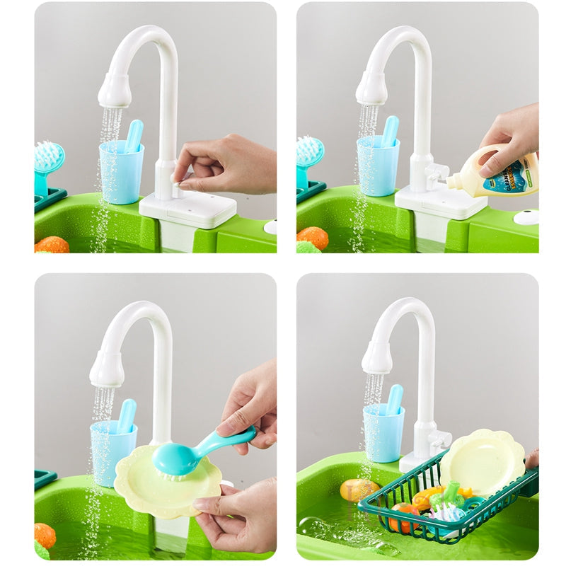 Splashy Duck Vattenset – Pedagogisk Vattenleksak med Fontän, Änder & Tillbehör | För Inomhus & Utomhus | Ålder 2–6 År