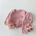 Joggingdress med Björn-Emblem – Djibouti Unisex, Grå/Rosa/Gul/Blå/Brun, Bomull, Storlek 0–4 år