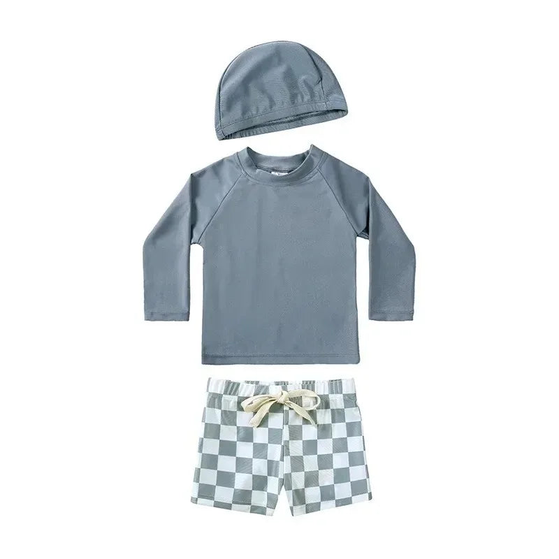 Baby Pojkar UV Simset med Hatt – UPF 50+ | 9M-7 år