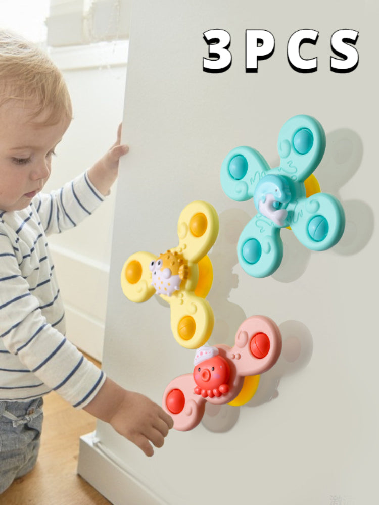 3-delat Fidget Spinner Set – Sensorisk Badleksak för Småbarn