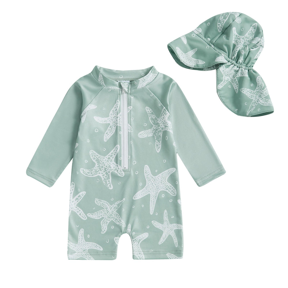 Tide & Tiny Baddräkt Baby Småbarn 0–3 år – UV-skydd – Grön – Hållbar