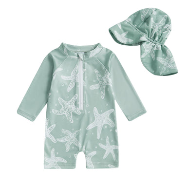 Tide & Tiny Baddräkt Baby Småbarn 0–3 år – UV-skydd – Grön – Hållbar