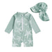 Tide & Tiny Baddräkt Baby Småbarn 0–3 år – UV-skydd – Grön – Hållbar