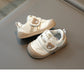 Sneaker med Kardborre – Björn Unisex, Khaki/Svart/Röd, Storlek 16–25