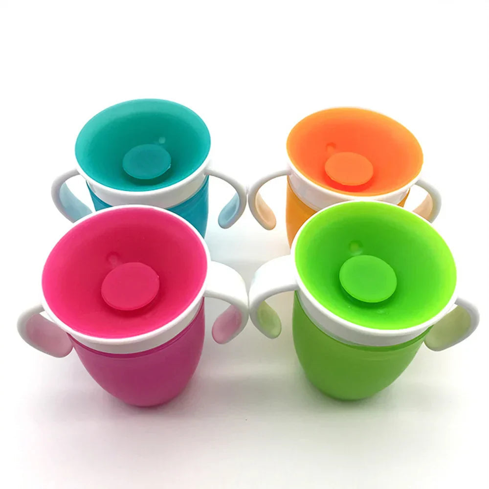 Läckfri Baby Drickmugg 360° | Självständigt Drickande Utan Spill | Säker & BPA-fri