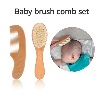 Baby Kam & Borste Set Bokträ – Mild Hårvård | 2-delar