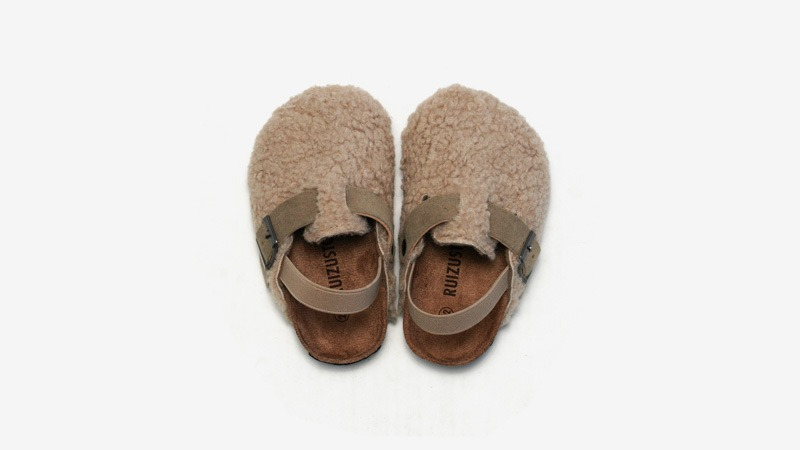 Slip-ins med Ull – Luanda Unisex, Beige/Brun, Fårskinn, Storlek 20–34