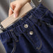 Jeans med Resår Mörkblå Tvättning – Baby, Småbarn, Förskolebarn, Barn, Blå, Bomull, Denim, Storlek 0–7 år