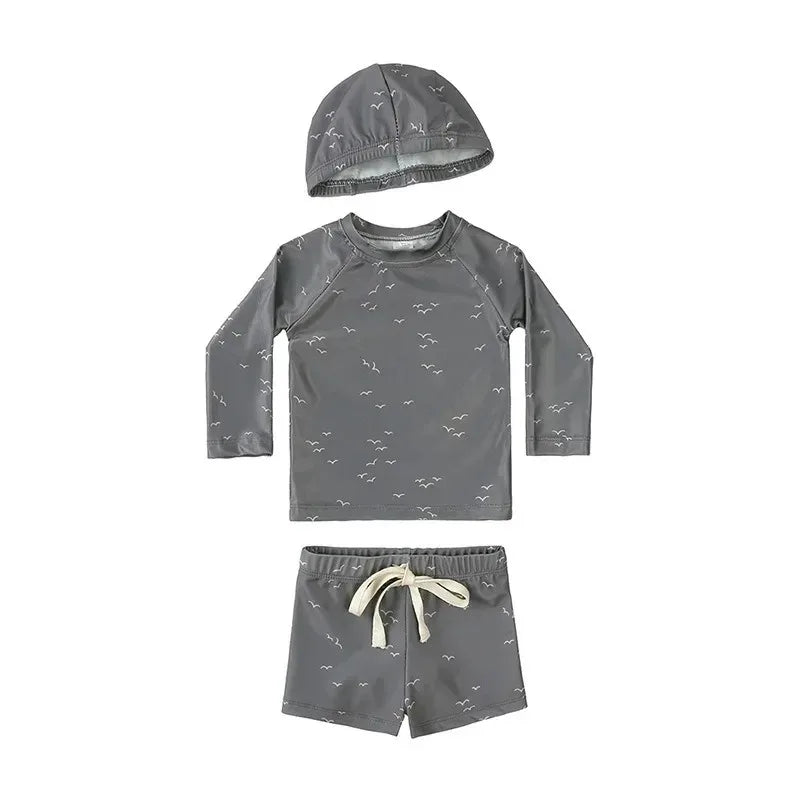 Baby Pojkar UV Simset med Hatt – UPF 50+ | 9M-7 år