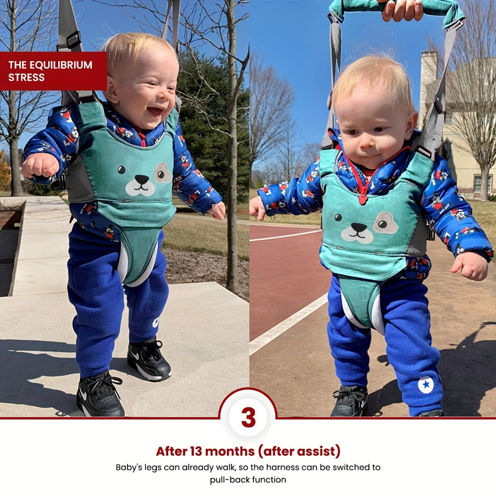 Ergonomisk Gåhjälp – Kigali Baby, Blå/Brun/Rosa, Bomull, 9+ Månader