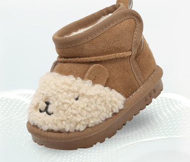 Ankelstövel med Tecknat Motiv – Nico Unisex, Brun/Svart, Mocka, Storlek 18–39