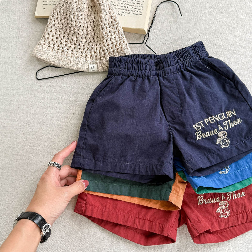 Sommarshorts i bomull för barn – Braveton unisexshorts för pojkar och flickor (0-6 år) – Andningsbara och elastiska