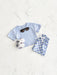 Mellow Mini klädset 0-3 år: T-shirt och rutiga byxor i gult, blått, lila eller grönt. Slitstarka, bekväma och perfekta för sommaren!