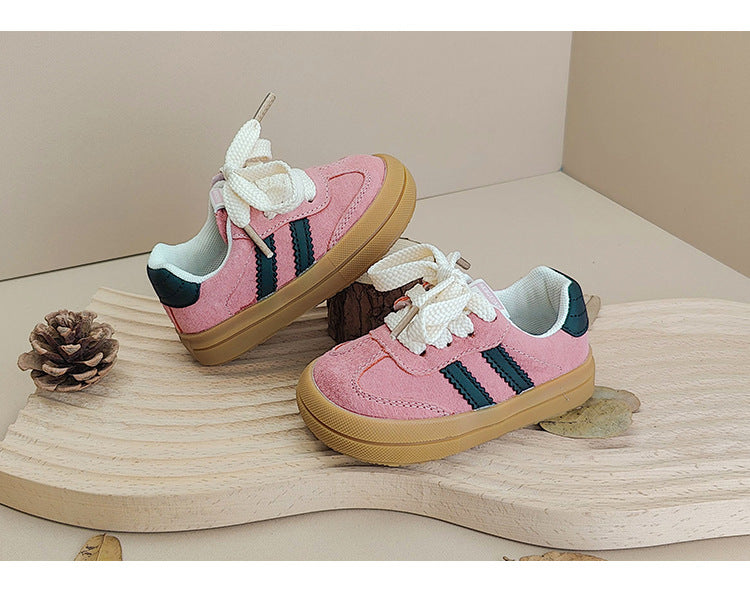 Sneaker med Skosnören – TinyStride Unisex, Gul/Rosa/Grön, Storlek 0–3 År