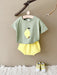Sommarklädset T-shirt med Citron + Shorts Jogging – Baby, Småbarn, Förskolebarn, Grön/Gul, Bomull, Storlek 0–3 år