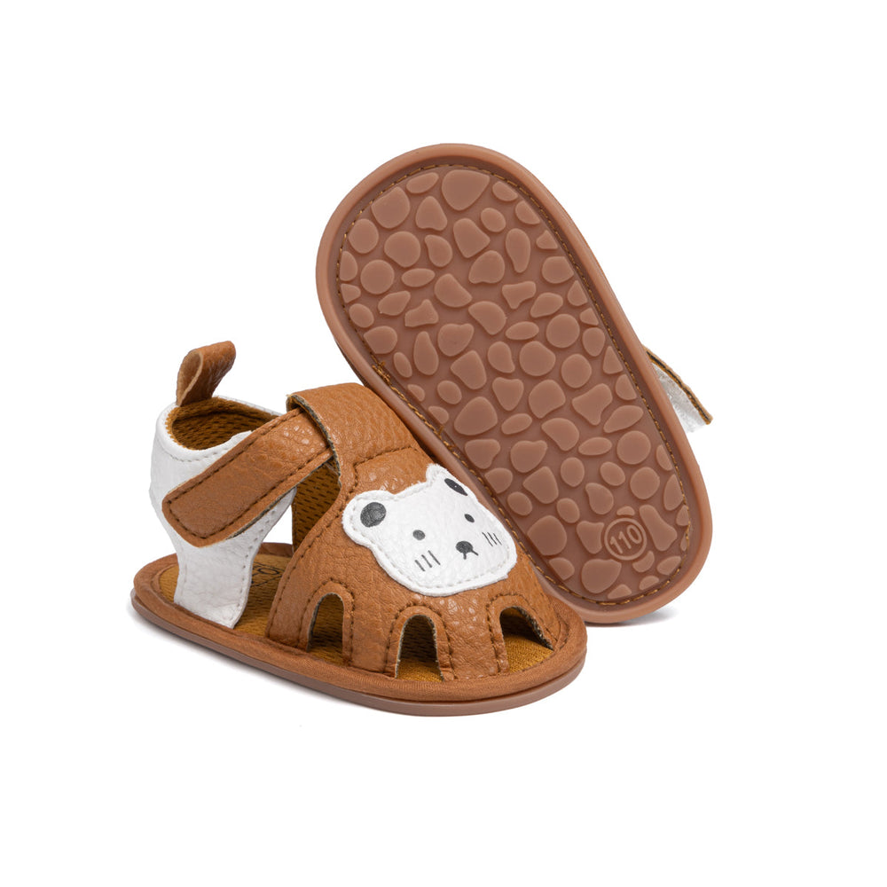 Sandal med kardborreband – BearSteps Flickor, Blå/Brun/Vit, Storlek 0–2 år