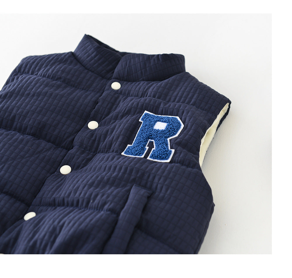 Väst – Malabo Unisex, Blå/Grön, Bomull, Storlek 0–4 år