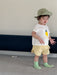 Petit Soleil Baby Sommarset – Citron-T-shirt + Gula Shorts – 100 % Bomull – 0–3 år – Mjuka Babykläder för Flicka/Pojke