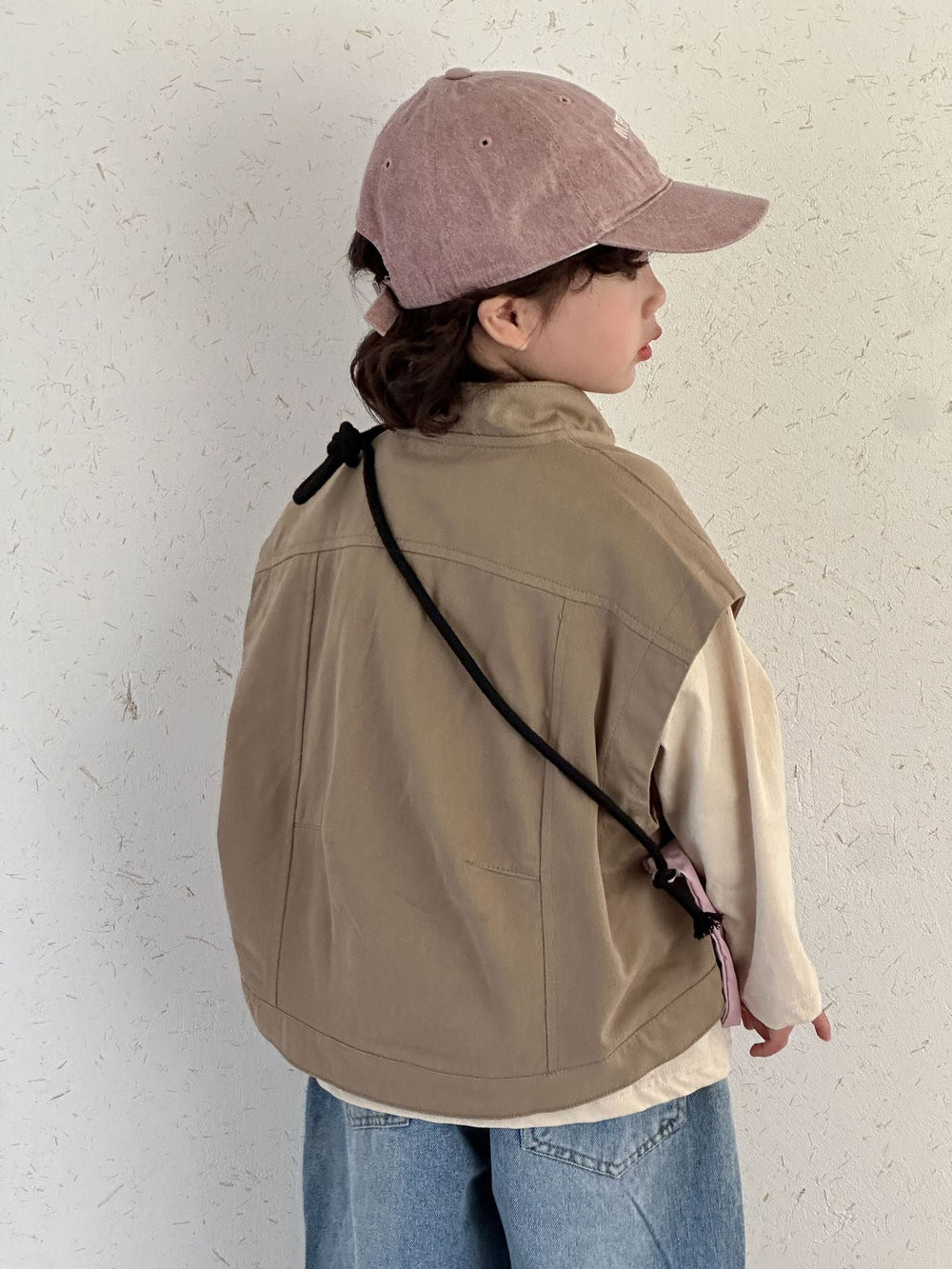 Väst med knäppning – Explorer Unisex, Beige/Brun, Bomull, 0–8 år