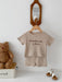 Paris Petit Babyset – Mjuk Sommaroutfit i Ribbat Tyg med Fransk Touch – Unisex | Storlek 0–3 år | More for Mini