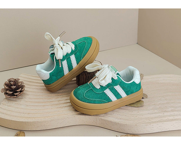 Sneaker med Skosnören – TinyStride Unisex, Gul/Rosa/Grön, Storlek 0–3 År