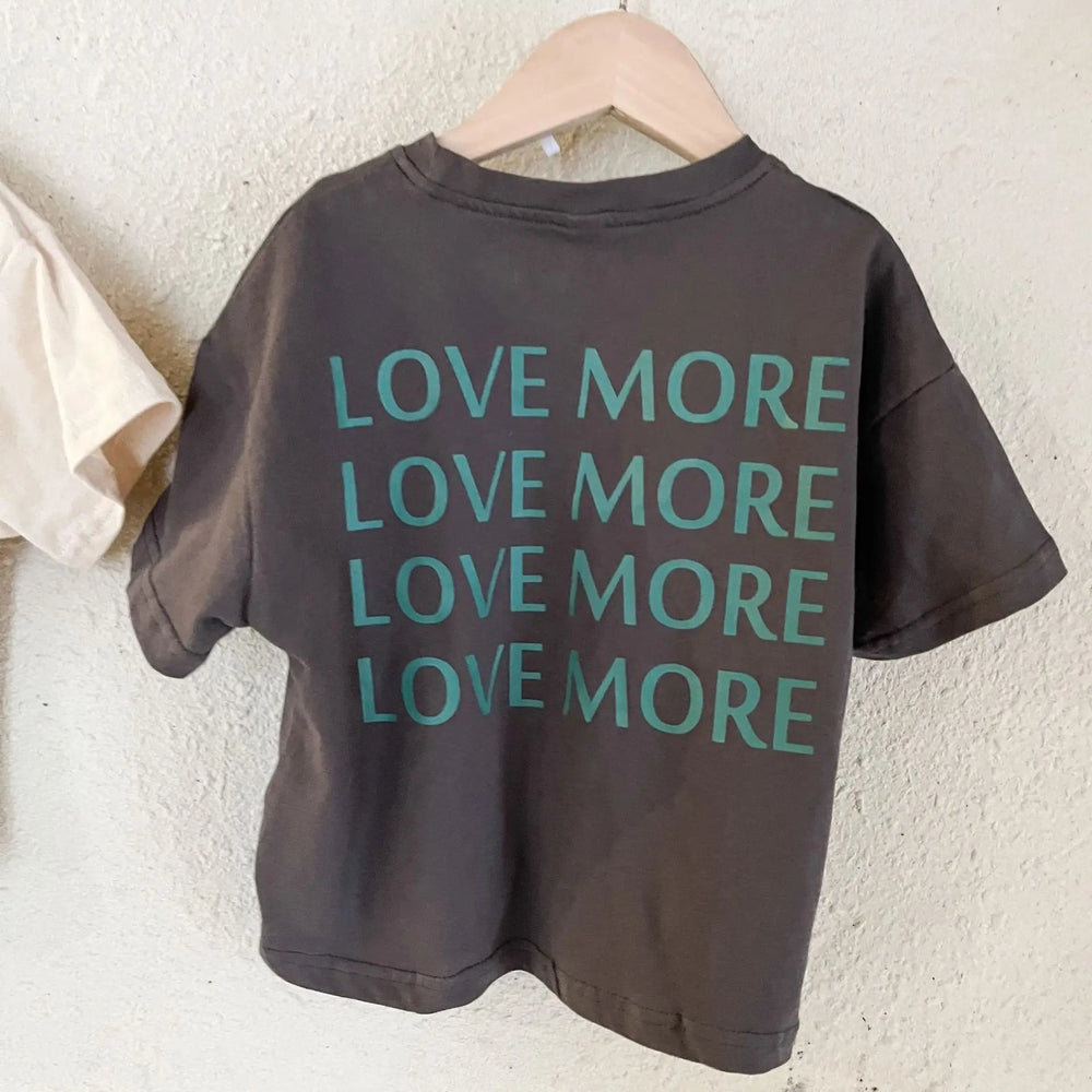 Oversized T-shirt – CozyLove Unisex, Grå/Beige, Bomull, Storlek 0–8 år