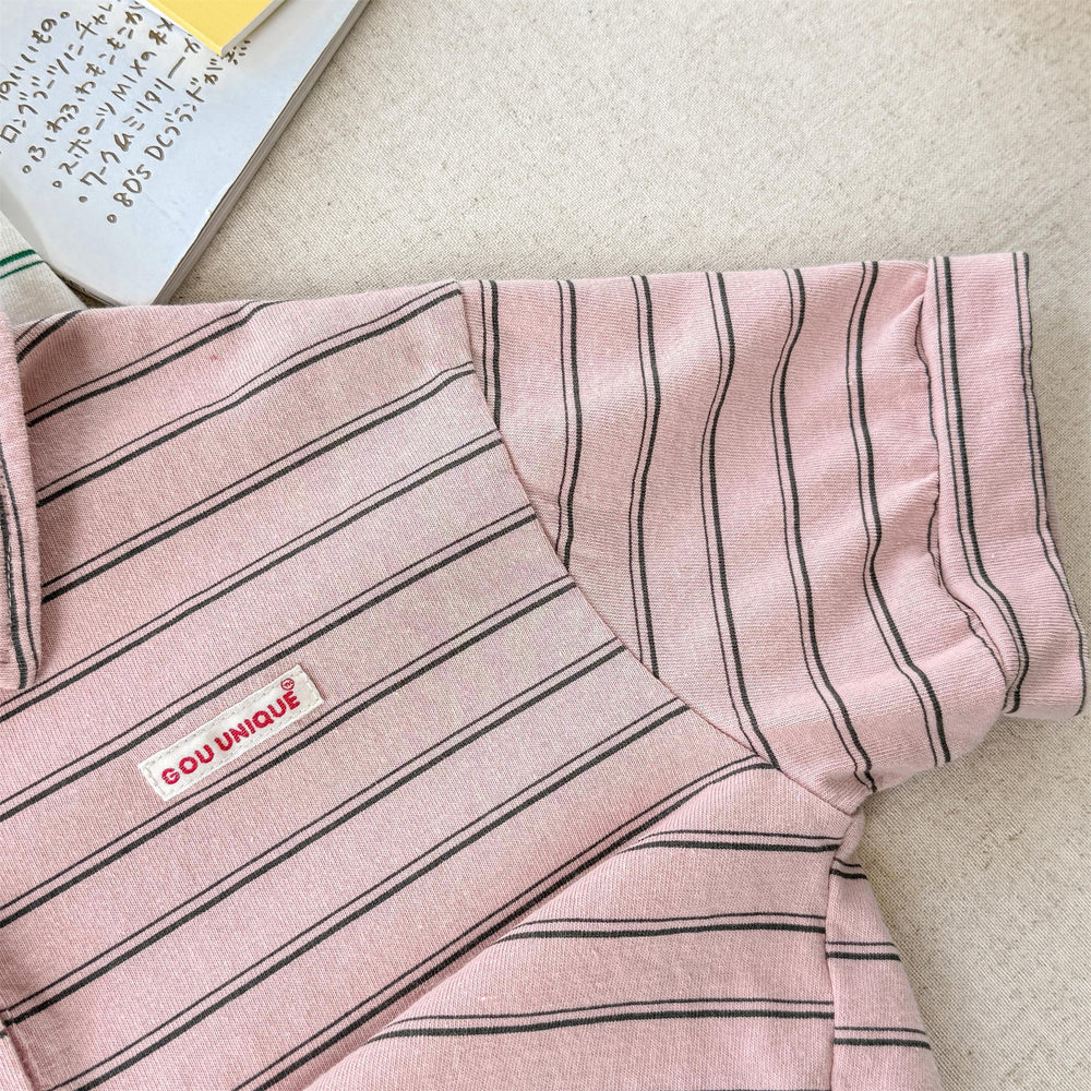 OWA Polo Stripe Unisex Barntröja 0–6 år | Randig pikétröja – Bomull