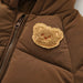 Vinterjacka med Björn-emblem – Beige/Brun, Polyester, Storlek 0–6 år