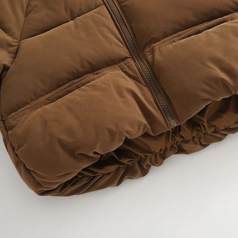 Vinterjacka med Björn-emblem – Beige/Brun, Polyester, Storlek 0–6 år