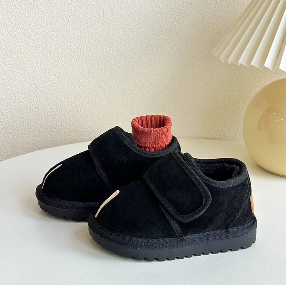 Skor med Kardborreband – Djamena Unisex, Brun/Beige/Svart, Mocka, Storlek 21–30