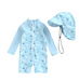 Solvie Ocean Friends UV-baddräktsset – Babybaddräkt + Hatt – UPF50+ Skydd – 0–3 år – Havsmönster