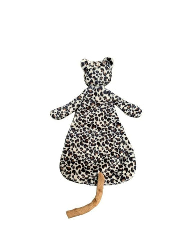Mjuk Gosedjursfilt med Napphållare – CuddleLoop Leopard | För spädbarn från 0 månader