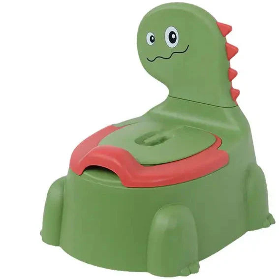 Dino-toalett för barn – Blå/Rosa/Grön, Halkfri, Lätt att Rengöra, BPA-fri