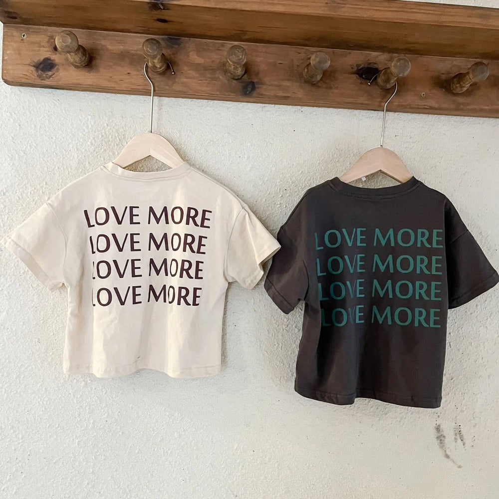 Oversized T-shirt – CozyLove Unisex, Grå/Beige, Bomull, Storlek 0–8 år