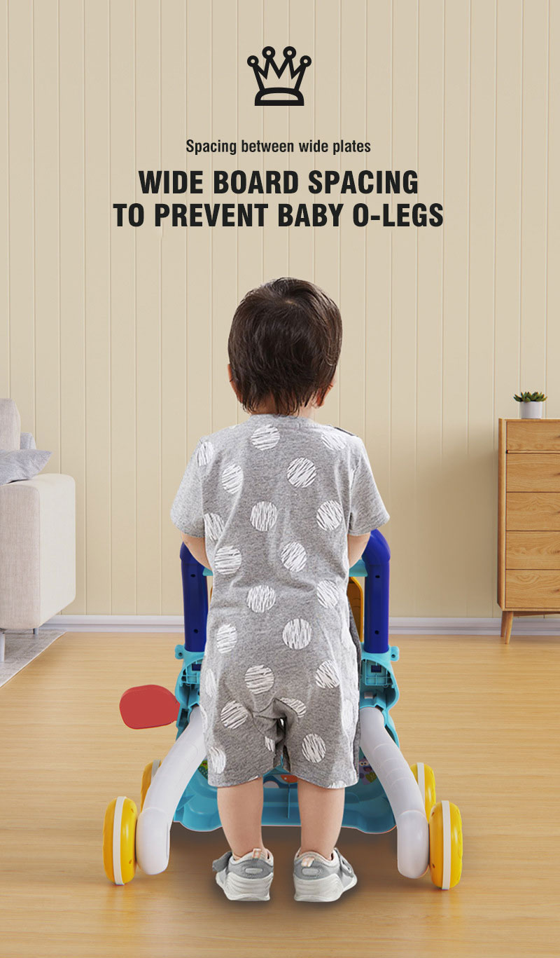 Gåvagn med aktivitetspanel – SmartySteps Baby, blå/rosa, pedagogisk leksak, från 9 månader