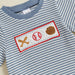 Baseball Stripe Sommarsätt för Baby & Småbarn | Stickad T-shirt & Shorts | Knit Bomull | 0–3 år | Sportig Look för Pojkar