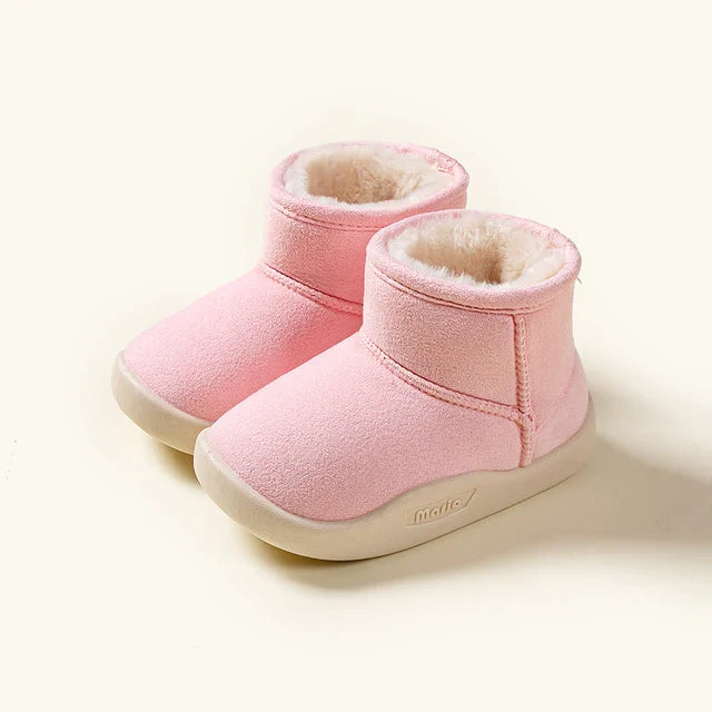 Varma Vinterstövlar – Abuya Unisex, Beige/Brun/Blå/Rosa, Mocka, Storlek 14–20