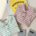 OWA Polo Stripe Unisex Barntröja 0–6 år | Randig pikétröja – Bomull