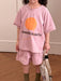 SunPop Sommarset för barn – Unisex tröja och shorts med soltryck | Bonbini Kids | Storlek 0–9 år