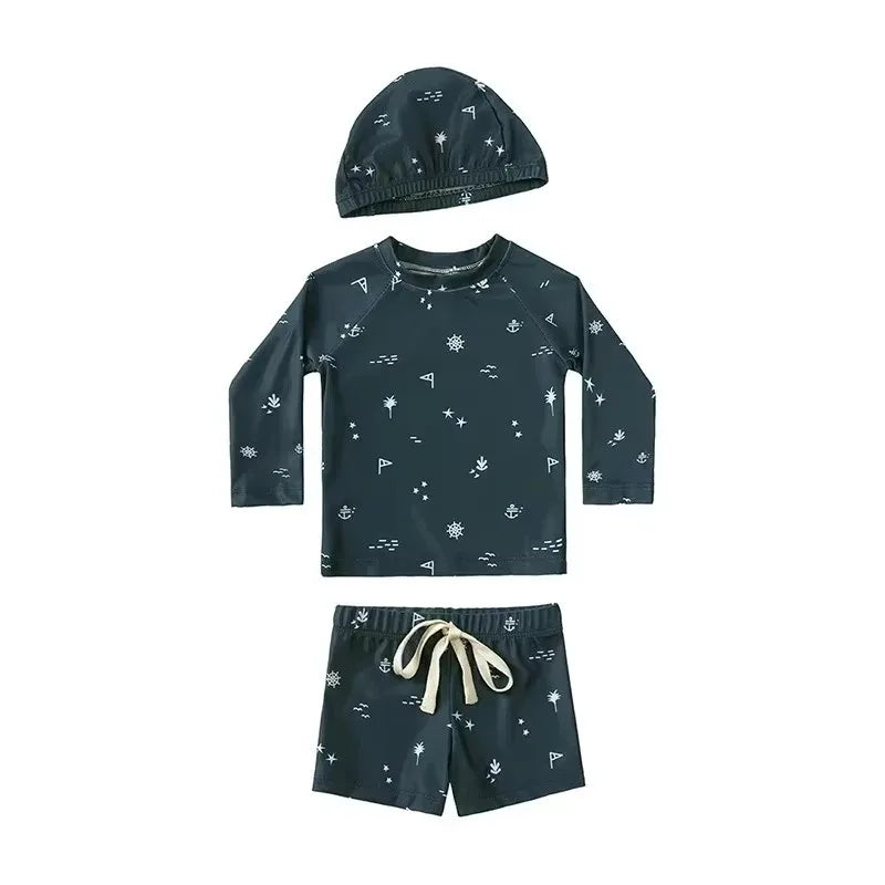 Baby Pojkar UV Simset med Hatt – UPF 50+ | 9M-7 år