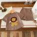 Våffeltygsset T-shirt & Shorts med Lejon – Little Roar Baby Småbarn, Brun/Beige, Bomull, Storlek 0–3 år