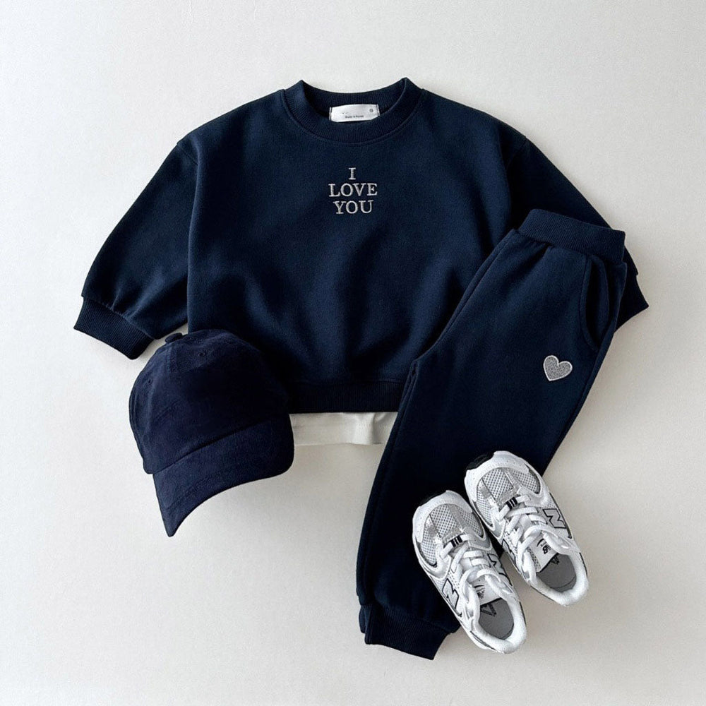 Träningsset I Love You – Baby, Småbarn, Förskolebarn, Barn, Bomull, Storlek 0–6 år