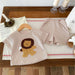 Våffeltygsset T-shirt & Shorts med Lejon – Little Roar Baby Småbarn, Brun/Beige, Bomull, Storlek 0–3 år