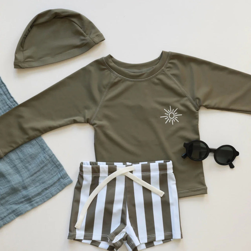 Baby Pojkar UV Simset med Hatt – UPF 50+ | 9M-7 år