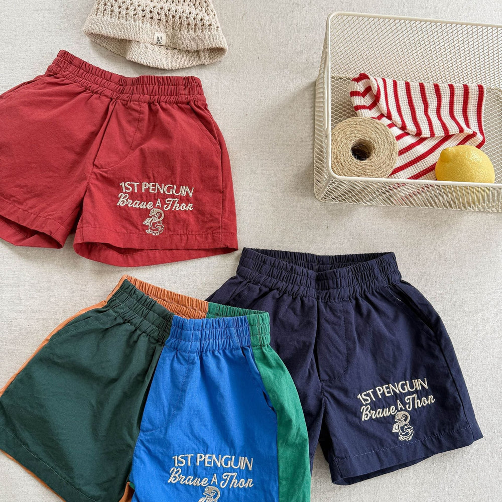 Sommarshorts i bomull för barn – Braveton unisexshorts för pojkar och flickor (0-6 år) – Andningsbara och elastiska