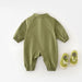 Jumpsuit – Kroko Äventyr Unisex, Grön, Bomull, Storlek 0–2 År