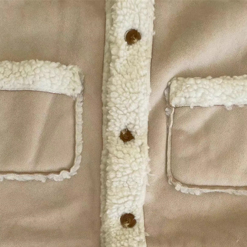Teddy Sherpa Jacka – Unisex, Brun/Vit, Mocka, Storlek 0–6 år