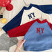 Tröja med fleece – CityStyle Unisex, Blå/Vit, Bomull, Storlek 0–6 år